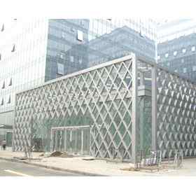 平谷钢结构安装多少钱一吨/北京福鑫腾达钢结构商场车库入口